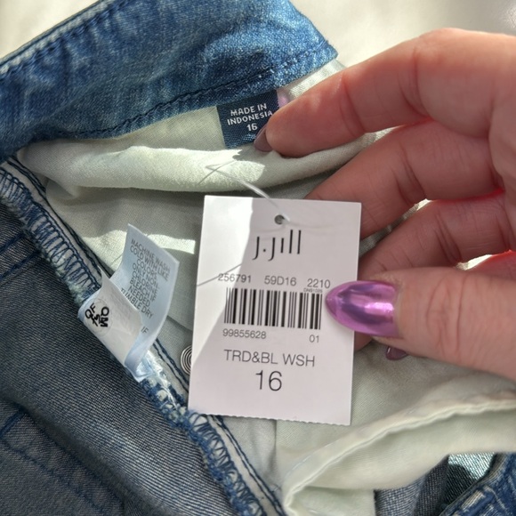 J.JILL Straight Leg Jeans Tried & Blue Wash Size 16 - Picture 10 of 12